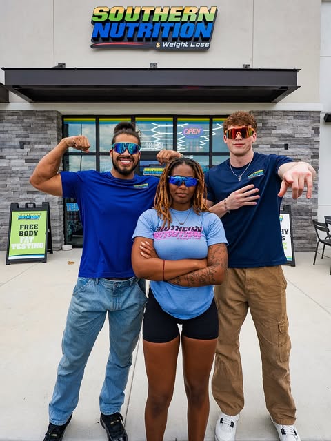 Southern Nutrition Riverview team outside the store